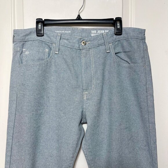 AG Adriano Goldschmied Light Blue Men's Straight Jeans - Picture 6 of 14